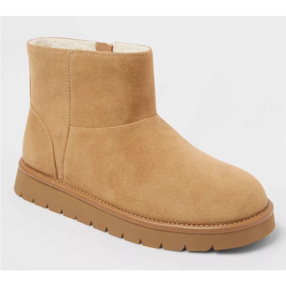 Universal Thread Women’s Tan May Memory Foam Insole Microsuede Boots Size 9